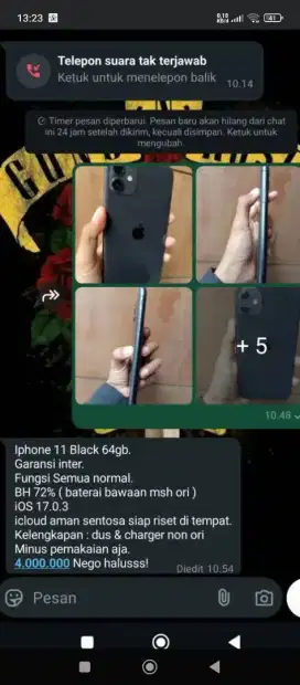 HP ip 11 black 64gb