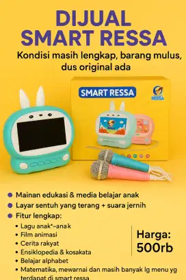 Dijual mainan edukasi anak SMART RESSA (Second)