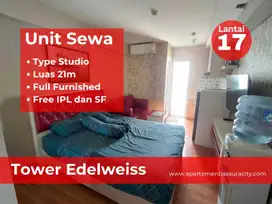 Sewa studio furnished apartments Bassura City tower Edelweiss