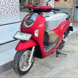 Scoopy Keyless Model Terbaru 2024 Merah Doff Warna Langka Mulus Pol
