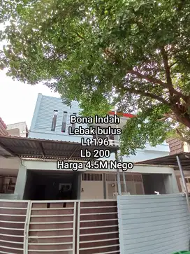 Rumah Siap Huni di Bona Indah Lebak Bulus Jakarta selatan