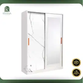 Lemari Pakaian Sliding / Lemari Baju Sliding / Lemari Besi 2 Pintu