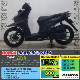 HONDA BEAT CBS ISS DLX 2024 bisa cash dan kredit