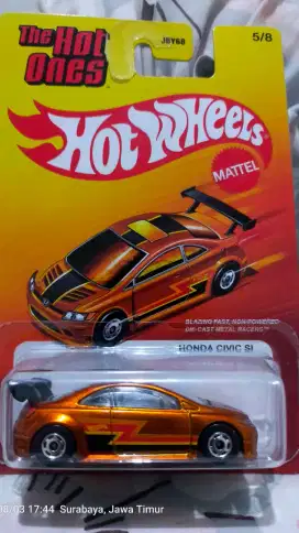 Hotwheels Civic Si oren seri the hot ones