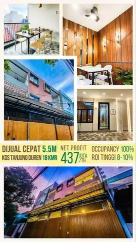 Rumah Kost Premium Full Tersewa Dikawasan Tanjung Deren Jakarta Barat