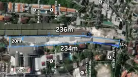 Tanah Central Petitenget Seminyak jalan kaki ke Pantai Dijual Murah