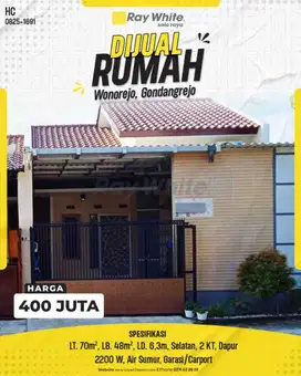 Rumah Cantik Minimalis di Griya Tifara Wonorejo, Gondangrejo