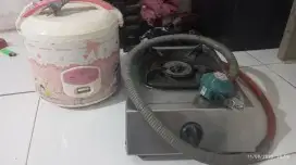 Kompor rinai ri-511a tungku 1+selang+regulator dan magic com cosmos