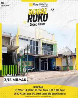 Kesempatan Langka! Ruko Strategis Siap Pakai di Klepu, Ceper, Klaten