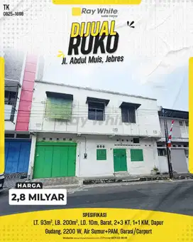 Dijual Cepat! Ruko Strategis di Jl. Abdul Muis, Jebres, Surakarta
