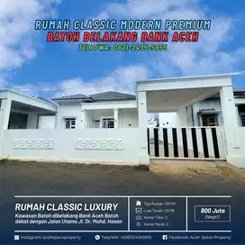 Dijual Rumah Classic di Batoh Belakang Bank Aceh - Rumah Siap Huni!