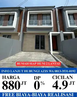 Rumah 2 lantai baru siap huni lokasi citra city sarirogo sidoarjo.