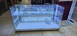 ETALASE RANGKAH STANLESS STEEL 2unit dan almunium 2unit