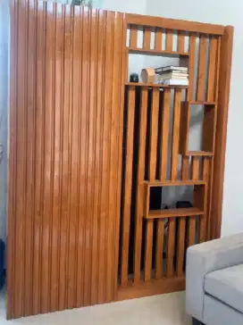 Sekat ruangan kayu jati