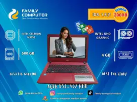ACER ASPIRE ES1-432 RED 14INC HD|INTEL CELERON N3350|RAM 4GB|HDD 500GB