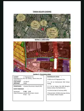 DIJUAL TANAH PEGANGSAAN KELAPA GADING LUAS 19,190m (gppi)