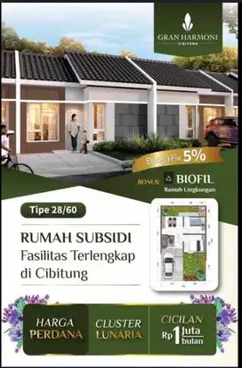 Rumah subsidi grand harmoni Cibitung