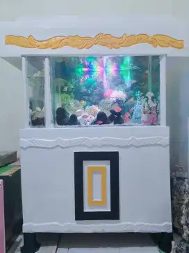 Jual aquarium full set ukuran 1 x 75