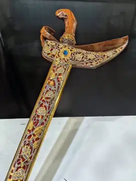 Keris santan Luk 11 pamor pancuran mas asli super langka