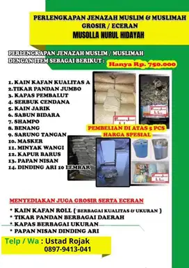 Kain kafan perlengkapan jenazah
