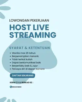 Lowongan Kerja Host Live