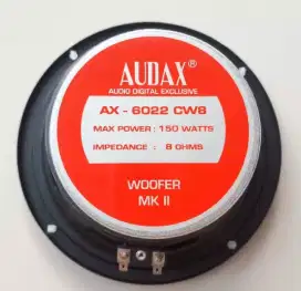 AUDAX WOOFER 6 ( 6 inc ) 150 WATT 8 OHM