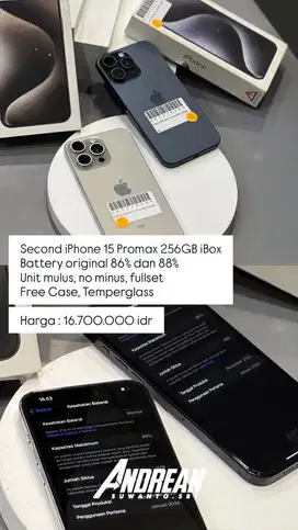 Second iPhone 15 Promax 256GB iBox