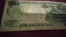 Uang kertas kuno 500 tahun 1992