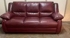 SOFA ITALIAN LEATHER GENUINE 3+1+1 KULIT ASLI