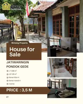 Jatiwaringin,Pondok Gede, luas, harga bawah pasaran