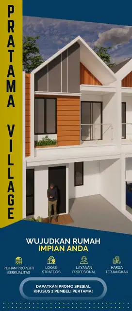 Rumah dia lantai murah modern minimalis di Pondok Kelapa Jakarta Timur