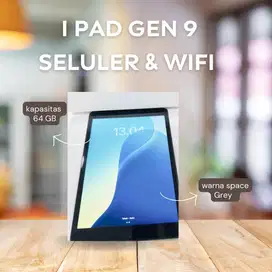 Ipad Gen 9b64 GB WIFI+ Seluler Warn Grey