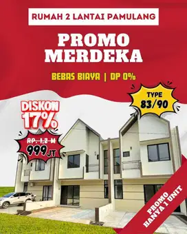 Promo Diskon Ratusan Juta Rmh Cluster Siap Huni Tanah Lega diPamulang