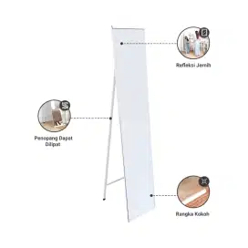 STANDING MIRROR E02 30X150.5CM WHITE