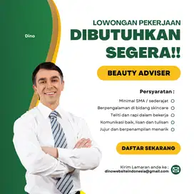 Lowongan Kerja Beauty Adviser SPG Skincare
