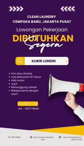 Loker kurir londri
