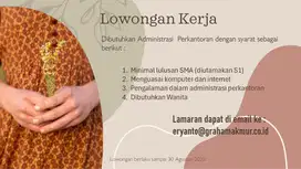 Lowongan Kerja sebagai Administrasi