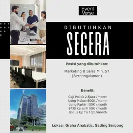 SEGERA!!! Total 3jt - 10jt /bulan. Min. S1