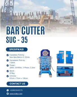 Mesin potong besi beton, Bar Cutter kapasitas besi 32mm