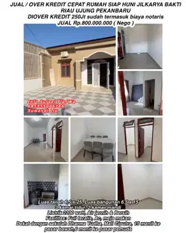 Dijual/over kredit cepat rumah siap huni dipekanbaru jln.karya bakti