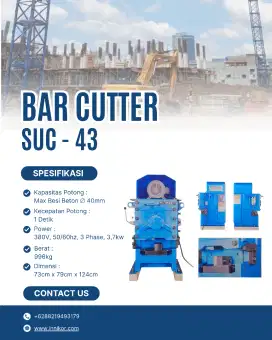Mesin potong besi beton, Bar Cutter kapasitas besi 40mm