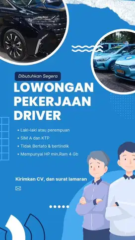 lowongan kerja driver