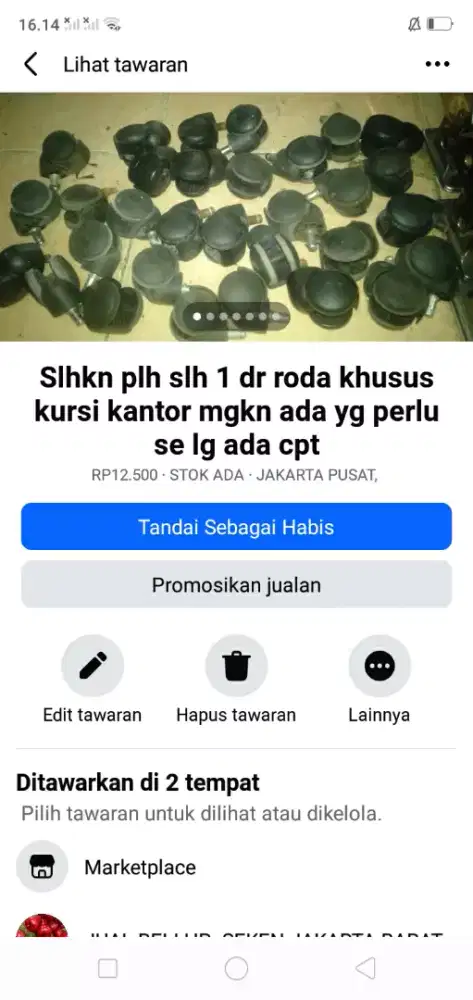 Slhkn plh slh 1 dr roda khusus kursi kantor kond bgs hrg murah cpt dpt