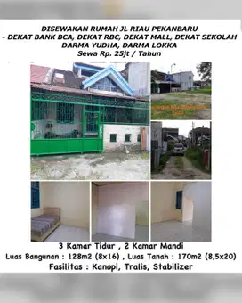 Disewakan rumah jln.riau pekanbaru