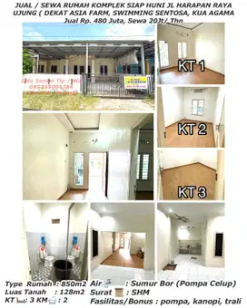Jual/sewa rumah komplek siap huni dipekanbaru jln.harapan raya ujung