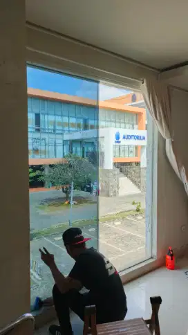 Kaca film gedung kacafilm hotel perumahan tolak panas silau anti uv