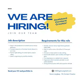 LOKER PERSONAL ASSISTANT CONTENT CREATOR