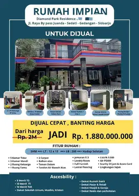 Rumah Mewah Diamond Park Residence, Raya By Pass Juanda, Sedati, Sda