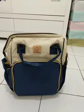PAPAMAMA 1003 diaper bag backpack - Navy cream