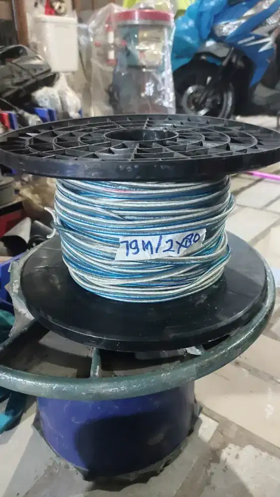 KABEL AUDIO SERABUT 2X80 ALUMUNIUM PANJANG 79 METER